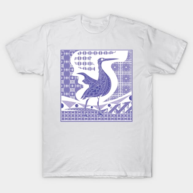 wondering garza bird ecopop in talavera pattern heron T-Shirt by jorge_lebeau